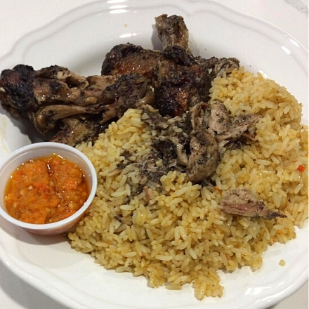 Fried Rice with Jerk Chicken